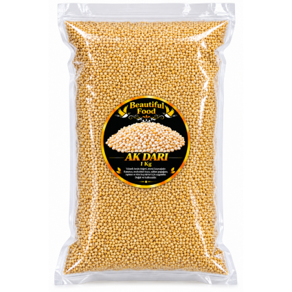 Beautiful Food Ak Darı Kuş Yemi 1 Kg – Muhabbet Kuşu, Kanarya, Sultan Papağanı ve Egzotik Kuşlar İçin Doğal Beyaz Darı Tohumu
